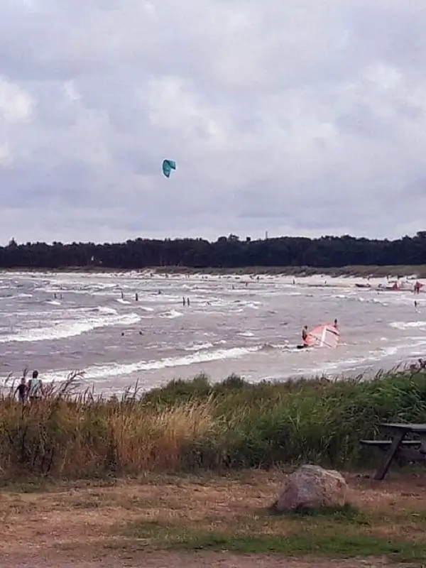 Sporty wodne na Bornholmie - plaża Balka