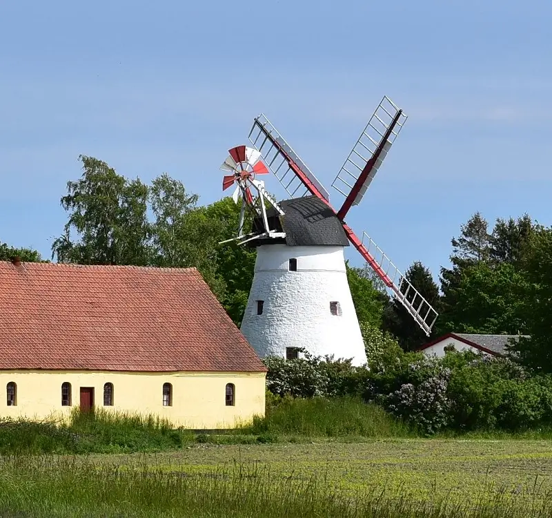 Bornholm Kirkemølle - jedyny kamienny młyn na Bornholmie